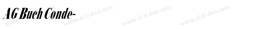 AG Buch Conde字体转换